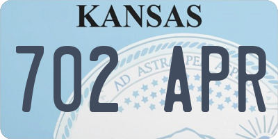 KS license plate 702APR