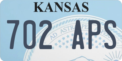KS license plate 702APS