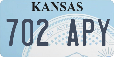 KS license plate 702APY
