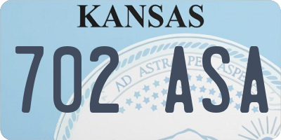 KS license plate 702ASA