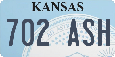 KS license plate 702ASH