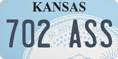 KS license plate 702ASS
