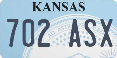 KS license plate 702ASX