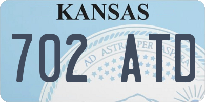 KS license plate 702ATD