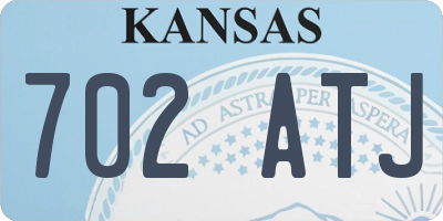 KS license plate 702ATJ