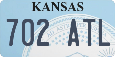 KS license plate 702ATL