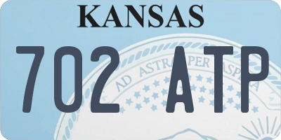 KS license plate 702ATP
