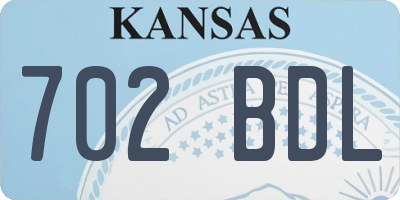 KS license plate 702BDL