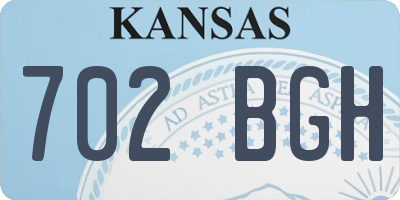 KS license plate 702BGH
