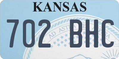 KS license plate 702BHC