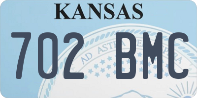 KS license plate 702BMC