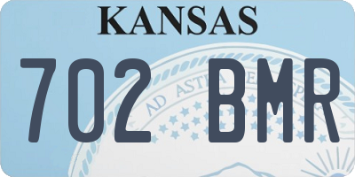 KS license plate 702BMR