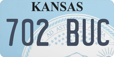 KS license plate 702BUC