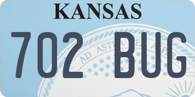KS license plate 702BUG