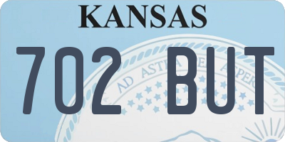 KS license plate 702BUT