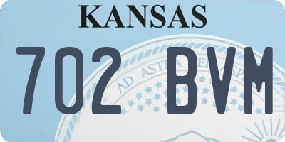 KS license plate 702BVM