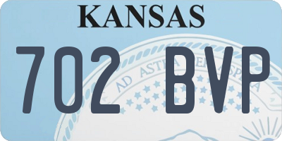 KS license plate 702BVP