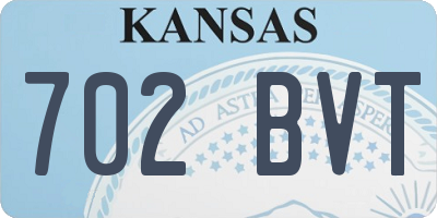 KS license plate 702BVT