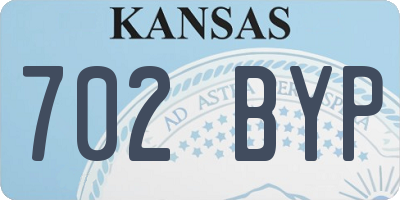 KS license plate 702BYP