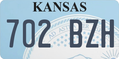 KS license plate 702BZH