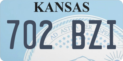 KS license plate 702BZI