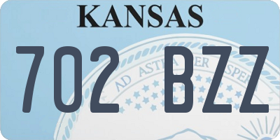 KS license plate 702BZZ