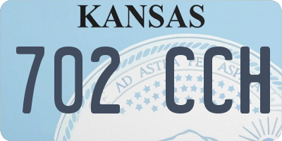 KS license plate 702CCH