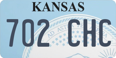 KS license plate 702CHC