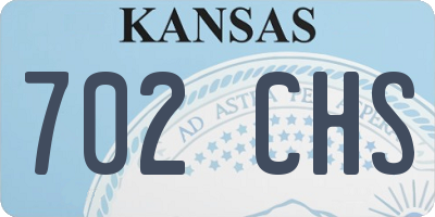 KS license plate 702CHS