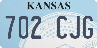 KS license plate 702CJG