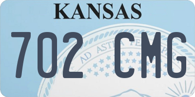 KS license plate 702CMG