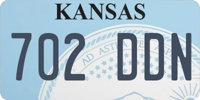KS license plate 702DDN