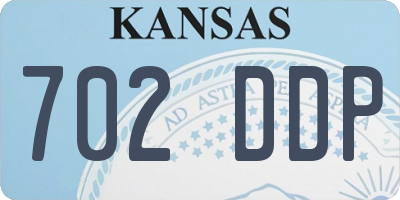 KS license plate 702DDP