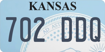 KS license plate 702DDQ
