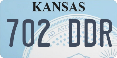 KS license plate 702DDR
