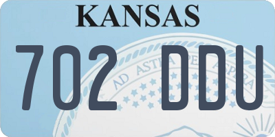 KS license plate 702DDU