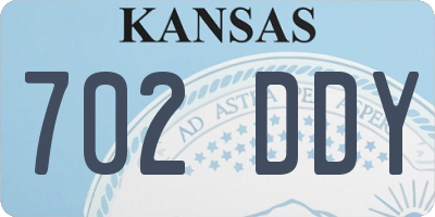 KS license plate 702DDY