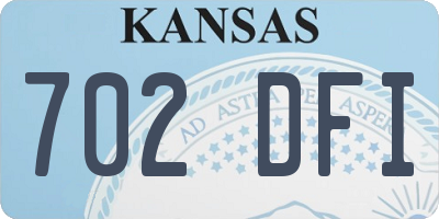 KS license plate 702DFI