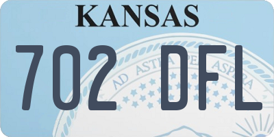 KS license plate 702DFL