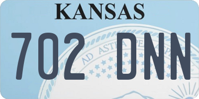 KS license plate 702DNN