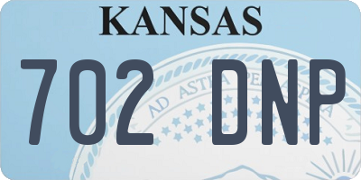 KS license plate 702DNP