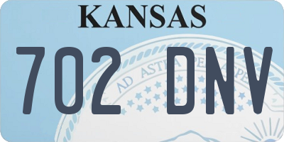 KS license plate 702DNV