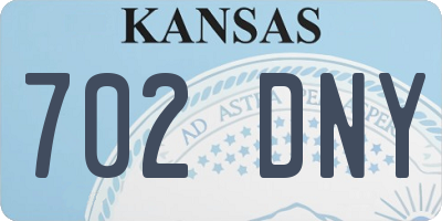 KS license plate 702DNY