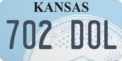 KS license plate 702DOL