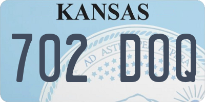 KS license plate 702DOQ