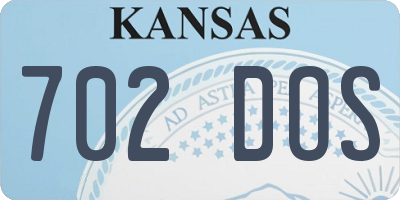KS license plate 702DOS