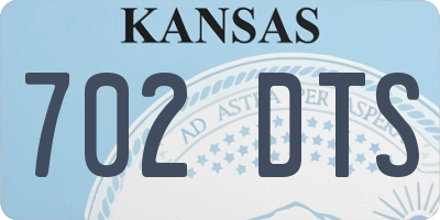 KS license plate 702DTS