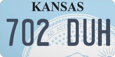 KS license plate 702DUH