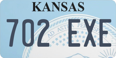 KS license plate 702EXE