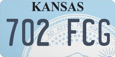 KS license plate 702FCG